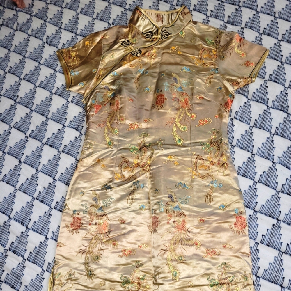 Gold oriental dress